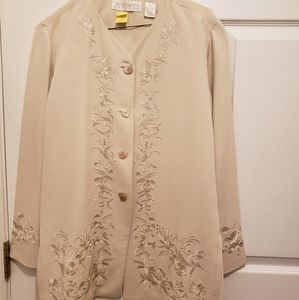 Embroidered silk tunic